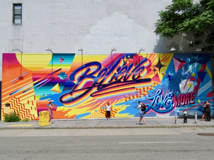 Queen Andrea’s Believe Mural On The Houston Bowery Wall The Worley Gig